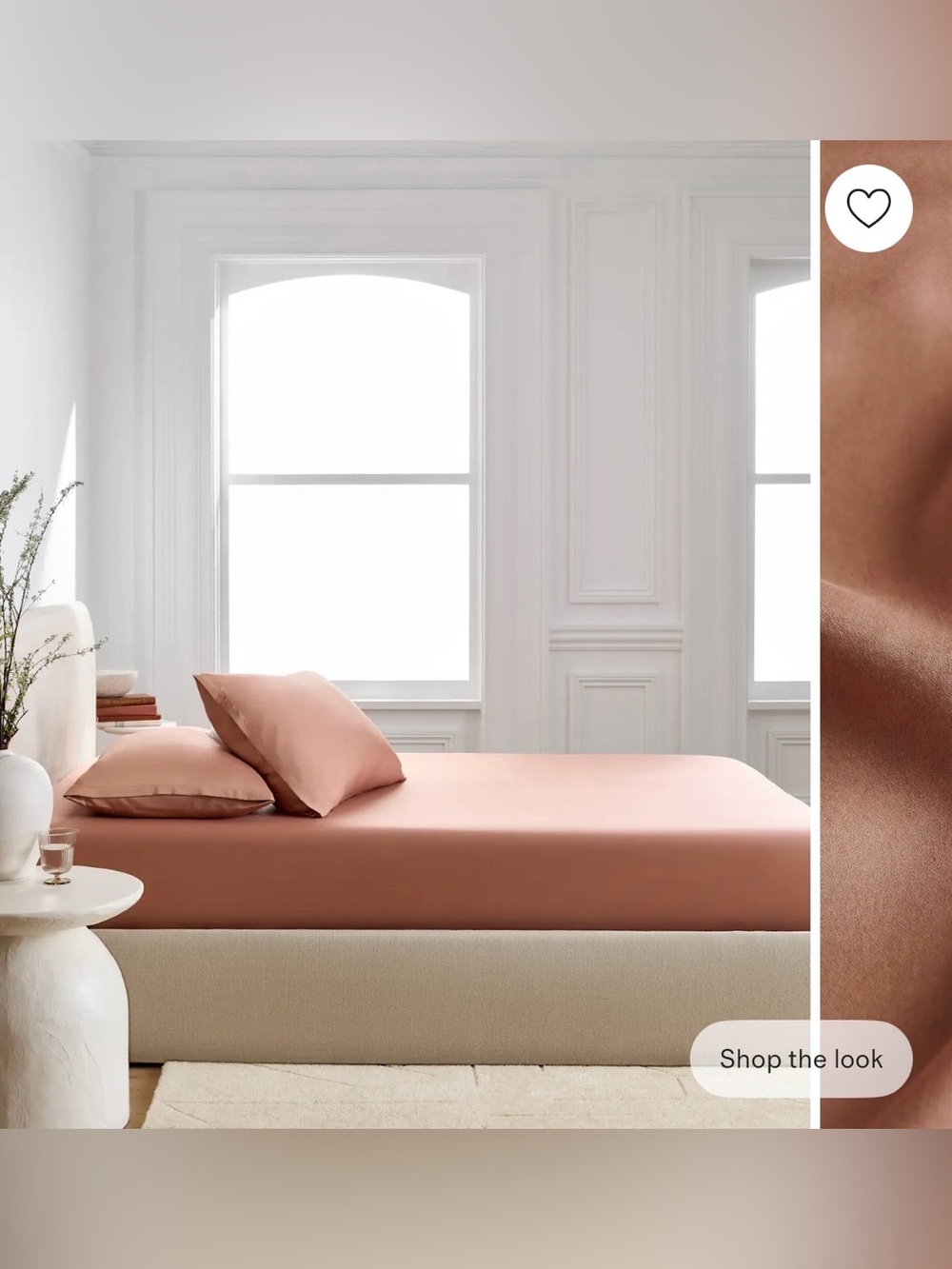 Quince Bamboo Fitted Sheet + Pillowcases | Queen Size | Clay